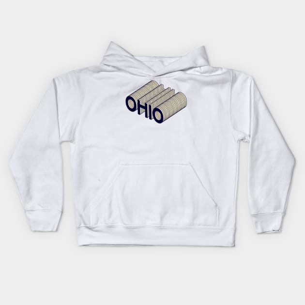 Ohio - Pop Art Text Kids Hoodie by ArticaDesign